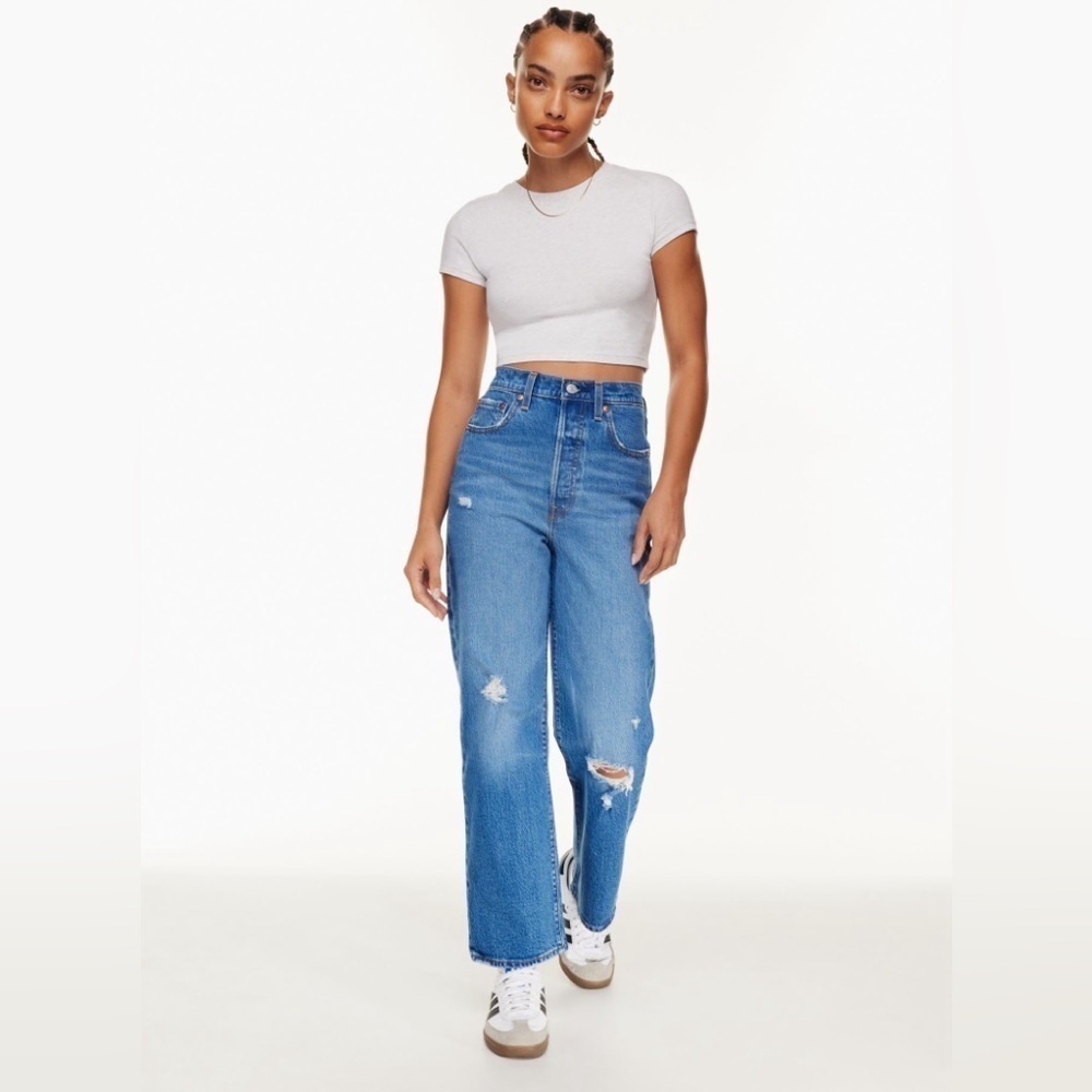 Levi's Premium Ribcage Straight Ankle Jean sold at Aritzia in Jive Tribe size 27